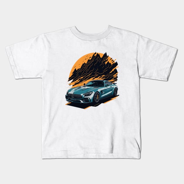 Mercedes AMG GT R Classic Car Kids T-Shirt by Cruise Dresses